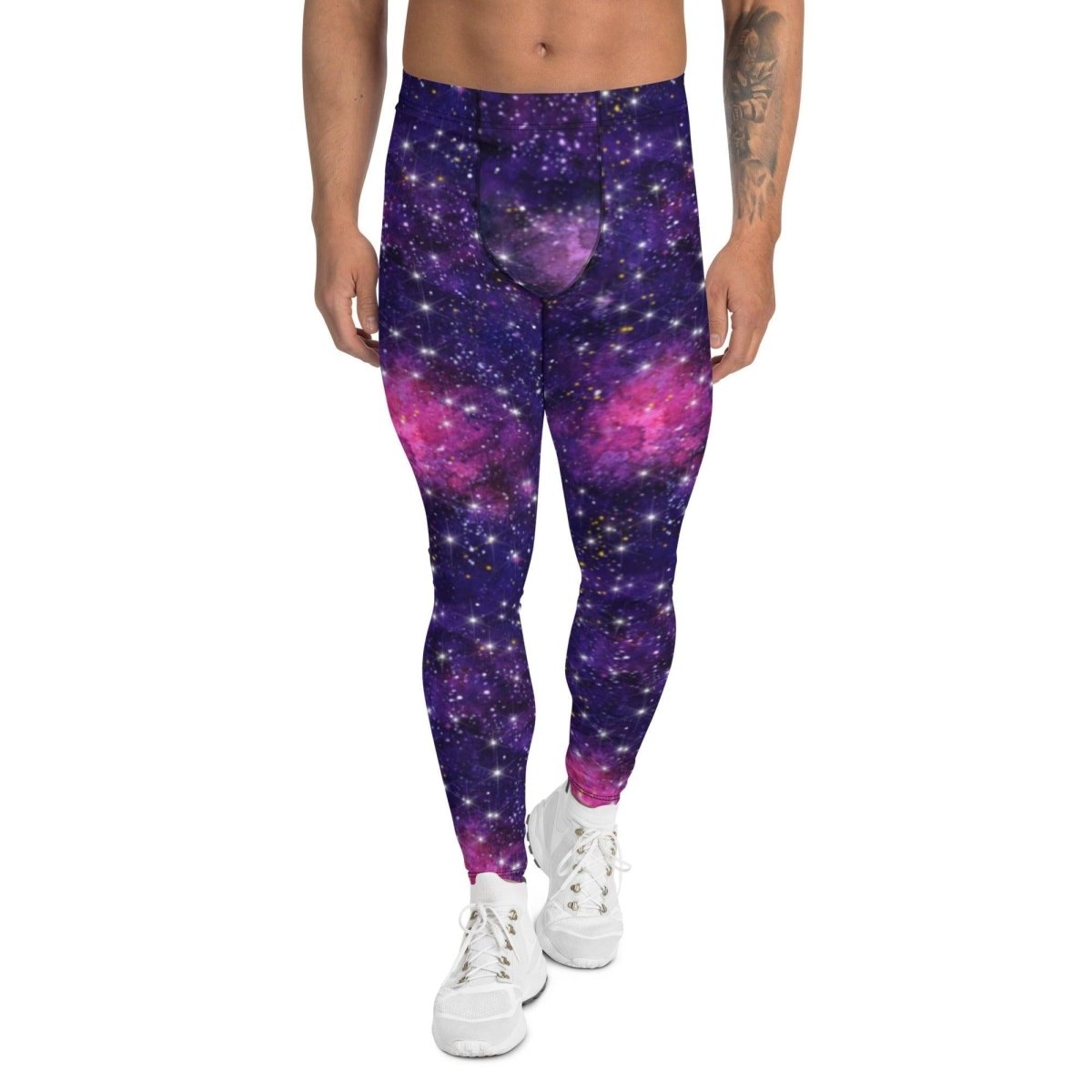 Purple Galaxy Men's Leggings | DEEAREST LTD