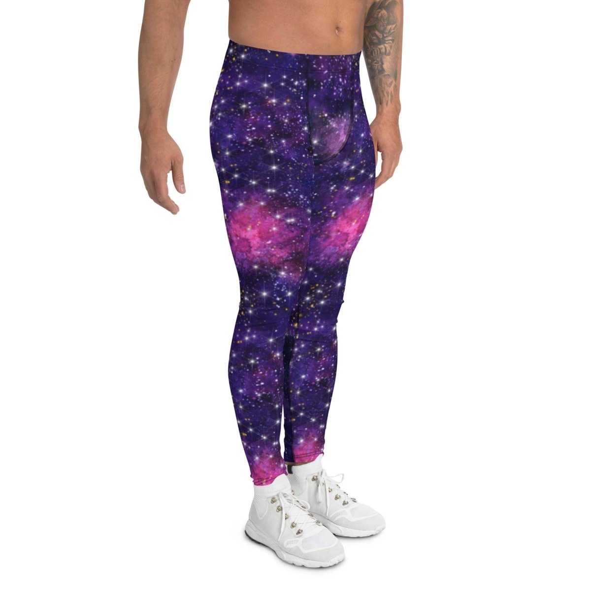 Purple Galaxy Men's Leggings | DEEAREST LTD