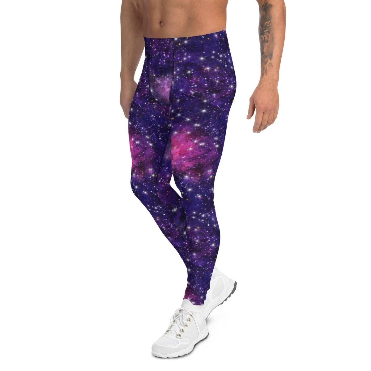 Purple Galaxy Men's Leggings | DEEAREST LTD