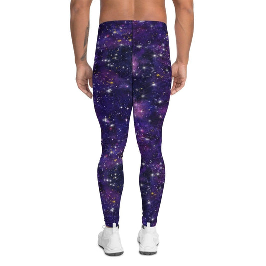 Purple Galaxy Men's Leggings | DEEAREST LTD