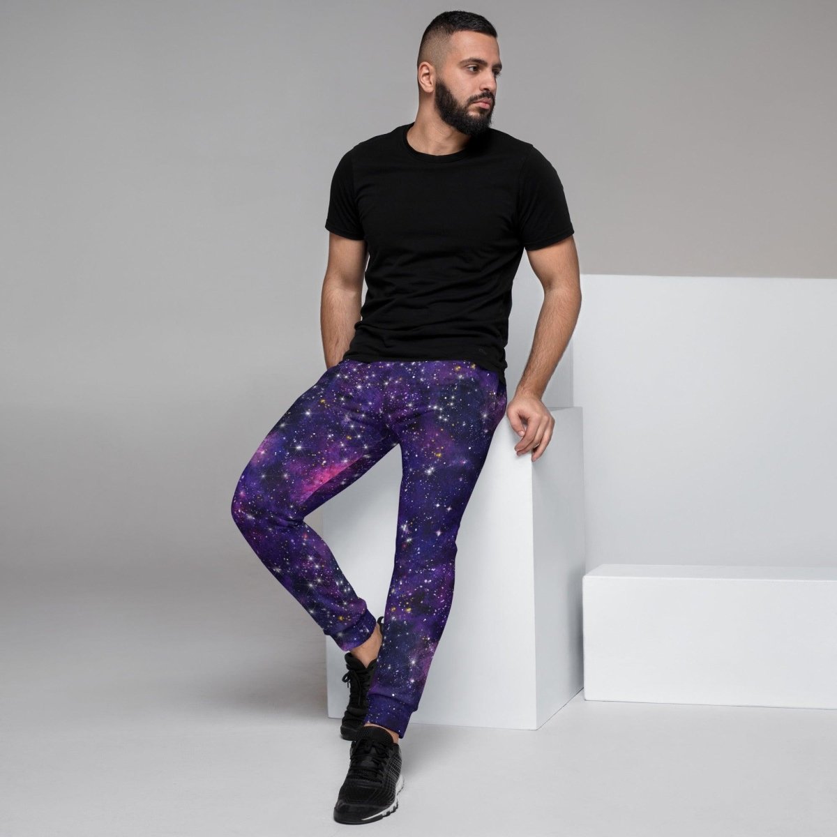 Purple Galaxy Men's Street Joggers | DEEAREST LTD