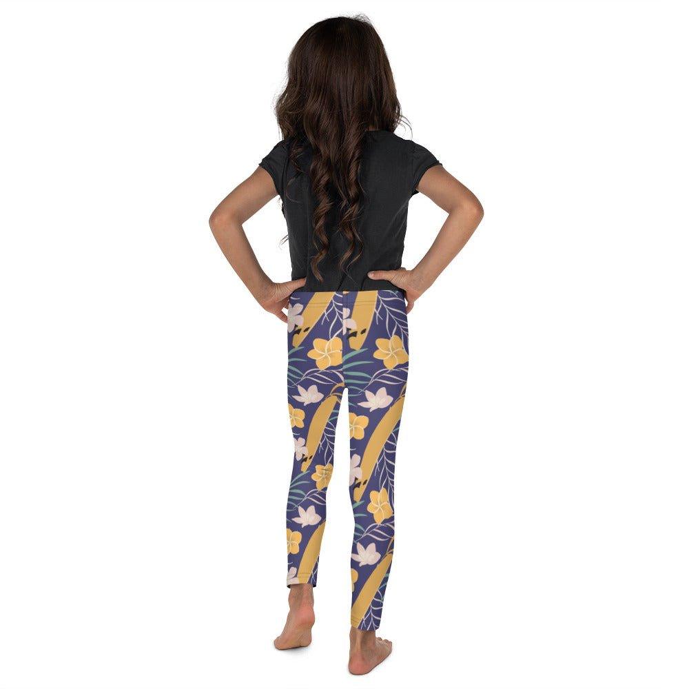 Purple Tropical Flower Kid's Leggings | DEEAREST LTD