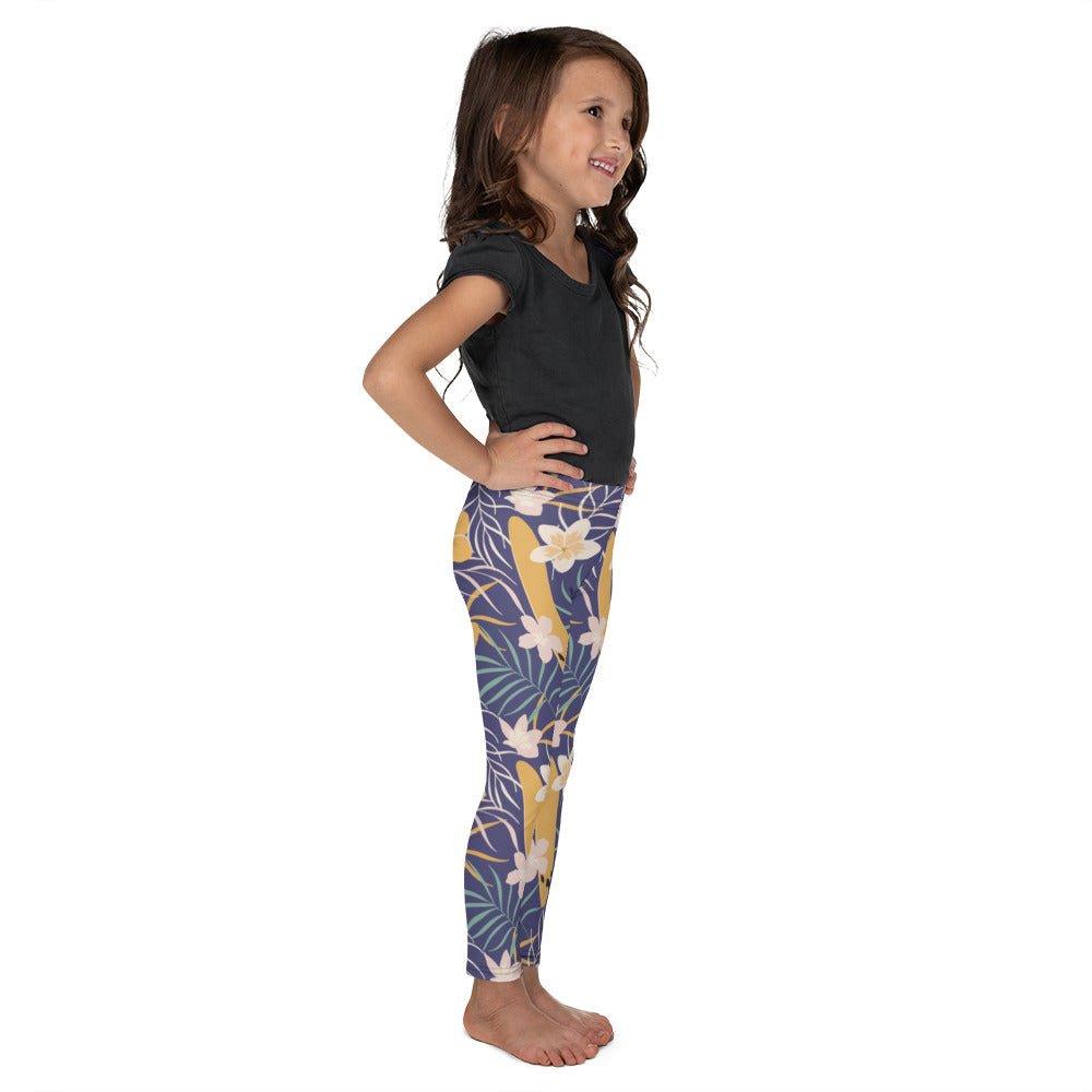 Purple Tropical Flower Kid's Leggings | DEEAREST LTD