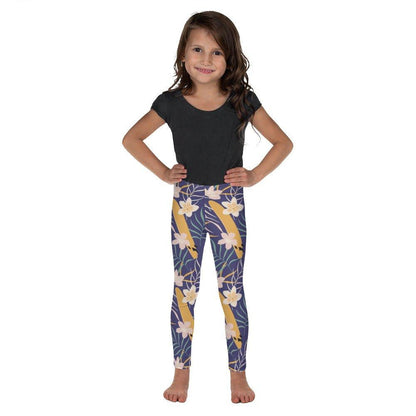 Purple Tropical Flower Kid's Leggings | DEEAREST LTD