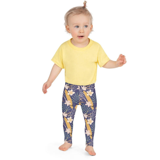 Purple Tropical Flower Kid's Leggings | DEEAREST LTD