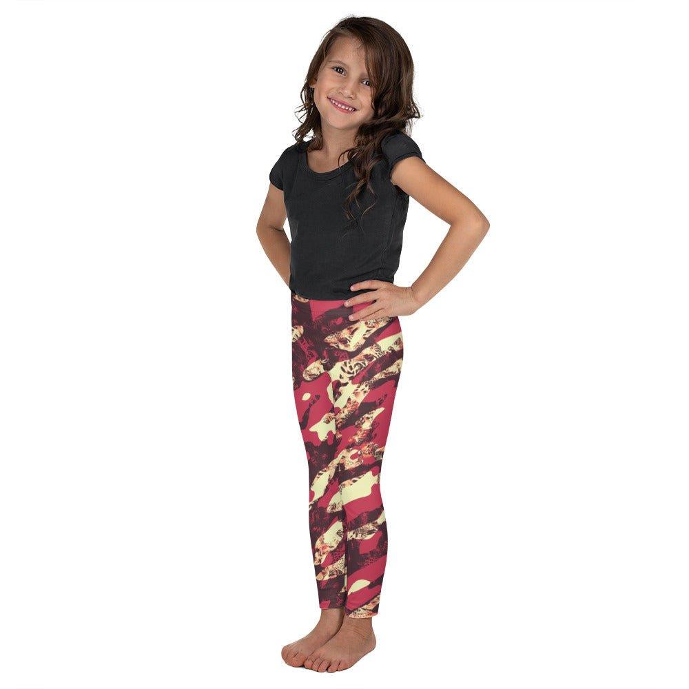 Red Camouflage Kid's Leggings | DEEAREST LTD