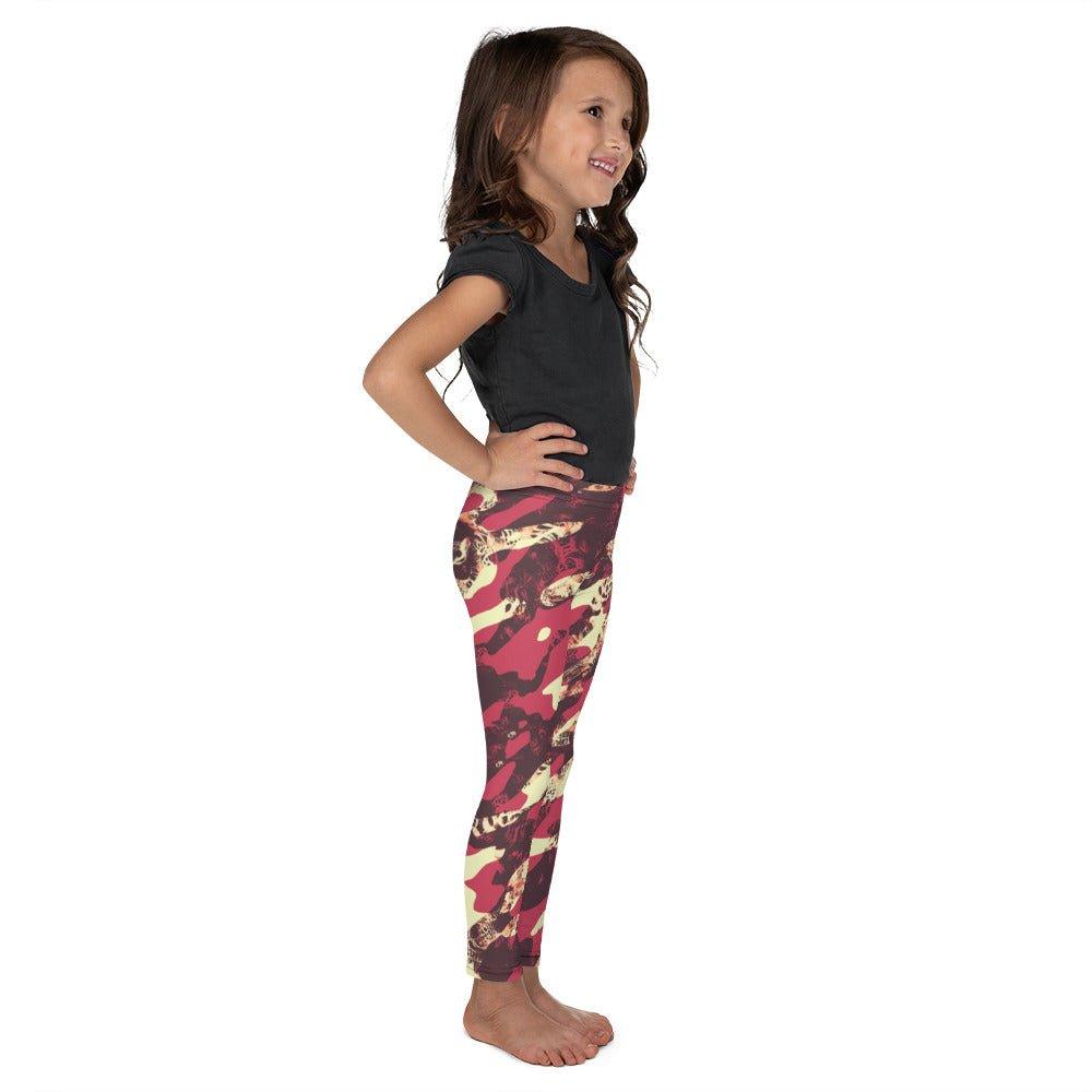 Red Camouflage Kid's Leggings | DEEAREST LTD