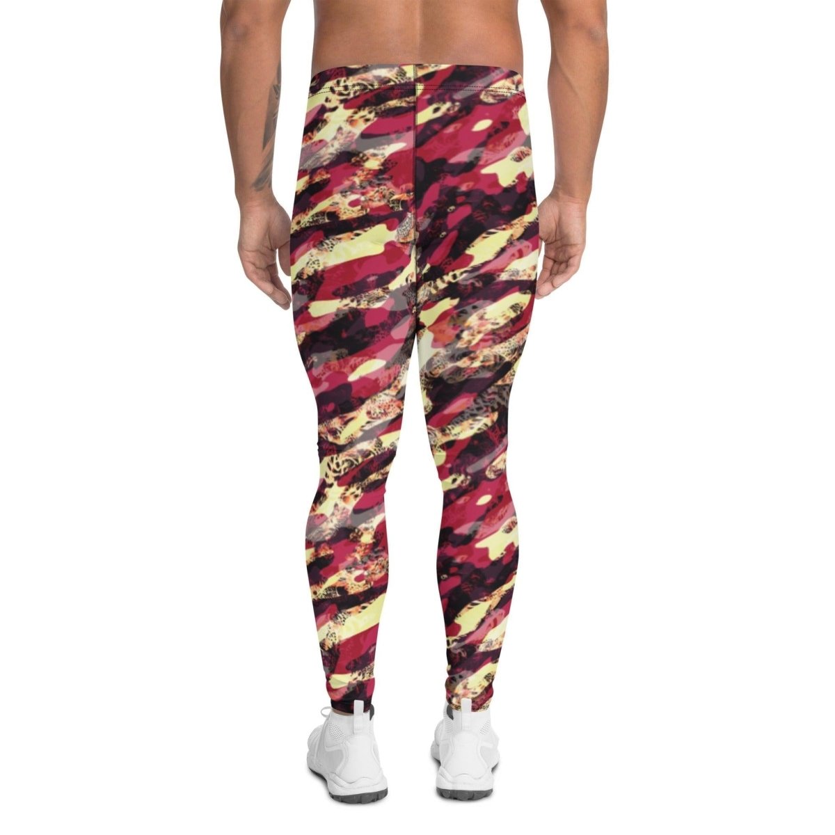 Red Camouflage Men's Leggings | DEEAREST LTD