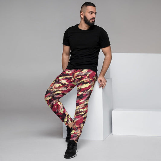 Red Camouflage Men's Street Joggers | DEEAREST LTD