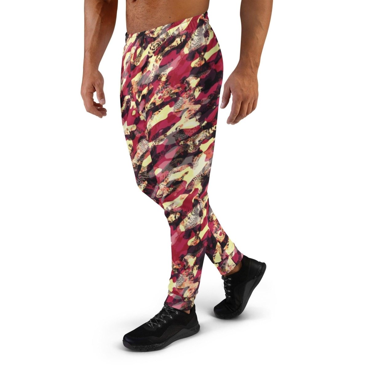 Red Camouflage Men's Street Joggers | DEEAREST LTD