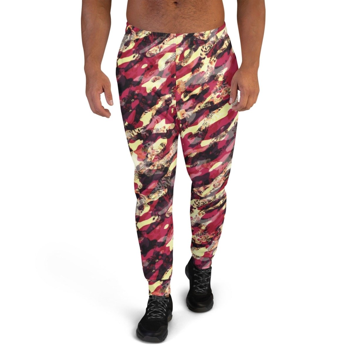 Red Camouflage Men's Street Joggers | DEEAREST LTD