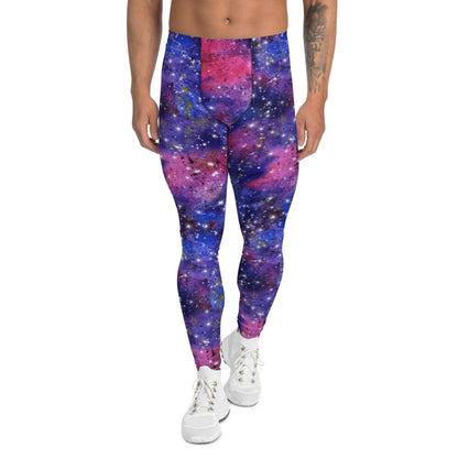 Red Galaxy Men's Leggings | DEEAREST LTD