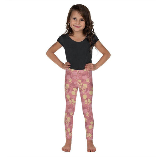 Rosy Floral Kid's Leggings | DEEAREST LTD