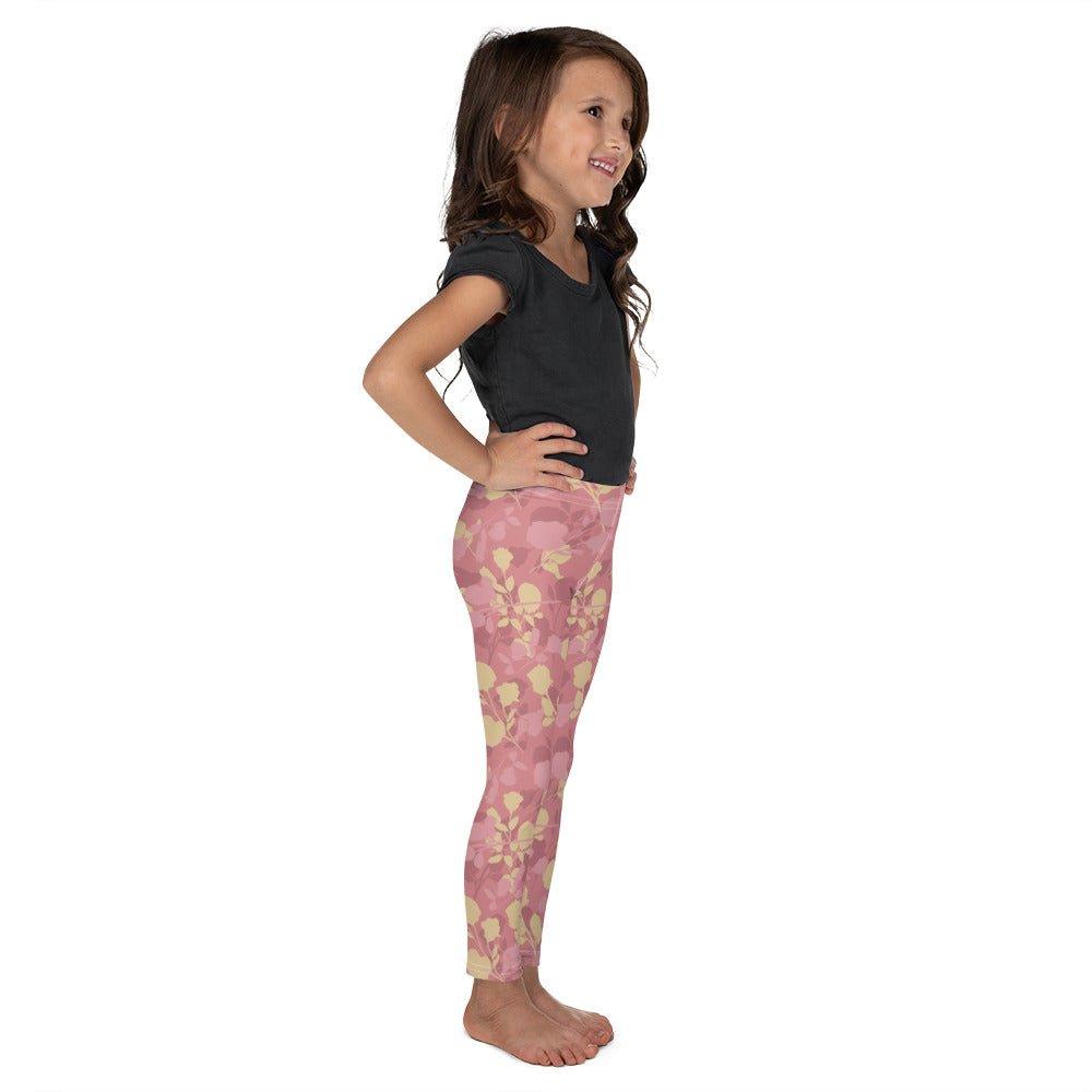 Rosy Floral Kid's Leggings | DEEAREST LTD