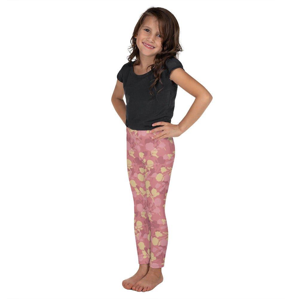 Rosy Floral Kid's Leggings | DEEAREST LTD