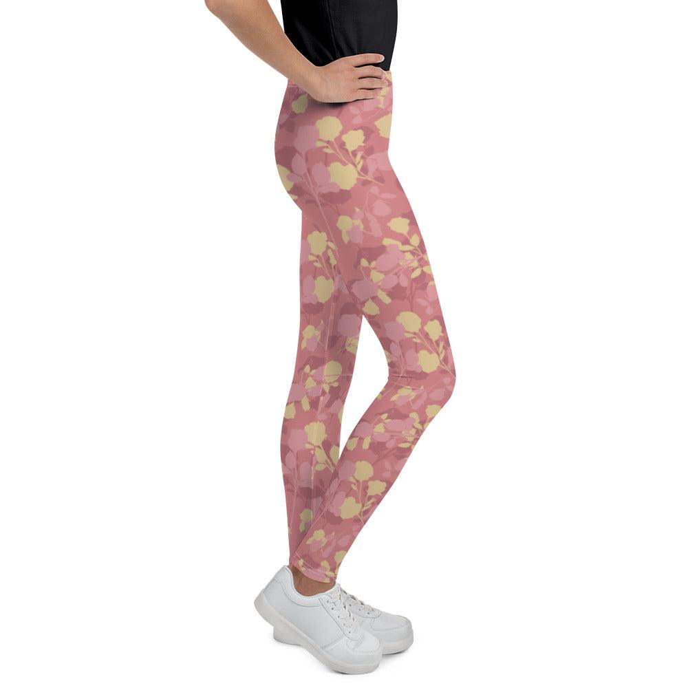 Rosy Floral Youth Leggings | DEEAREST LTD