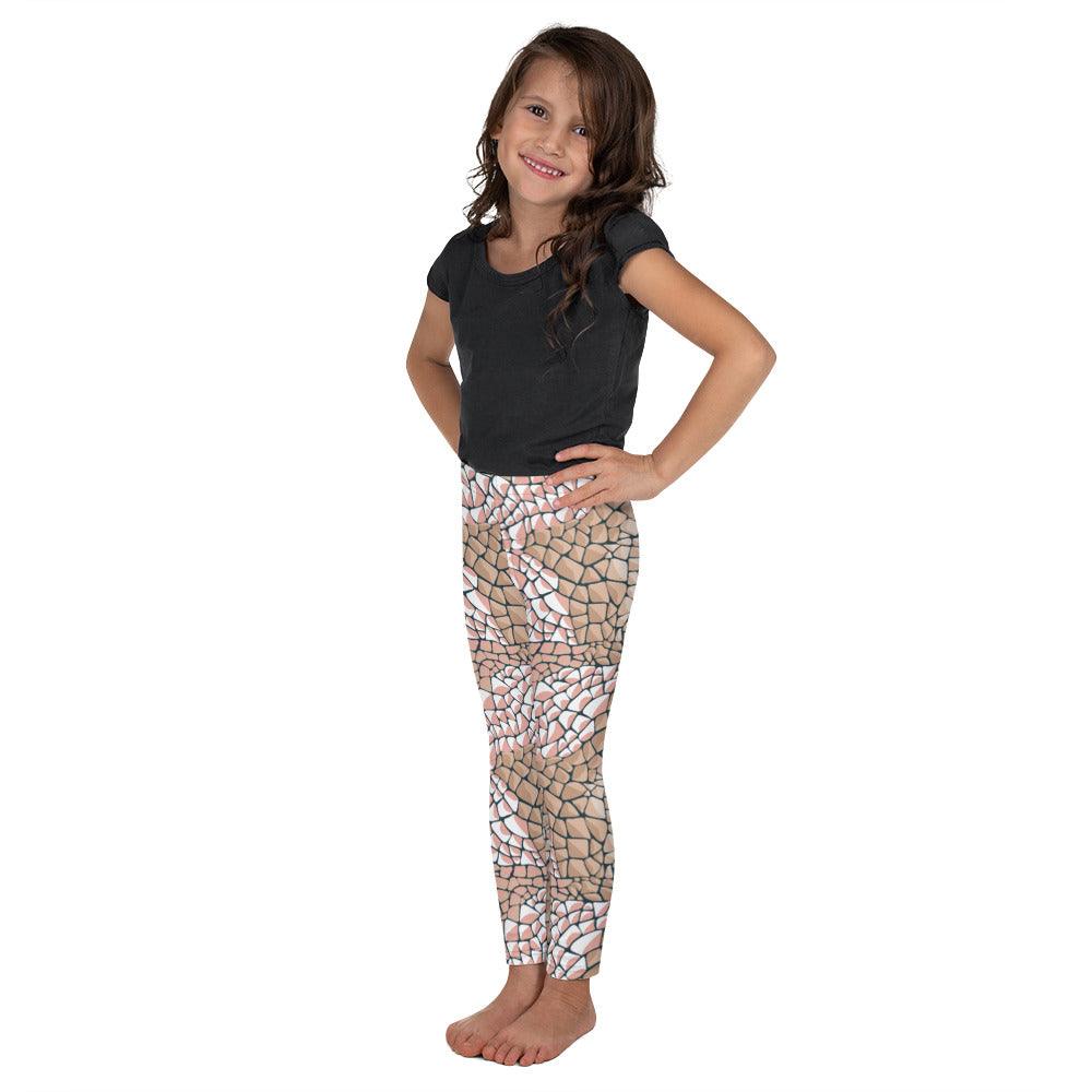 Tan Animal Print Kid's Leggings | DEEAREST LTD