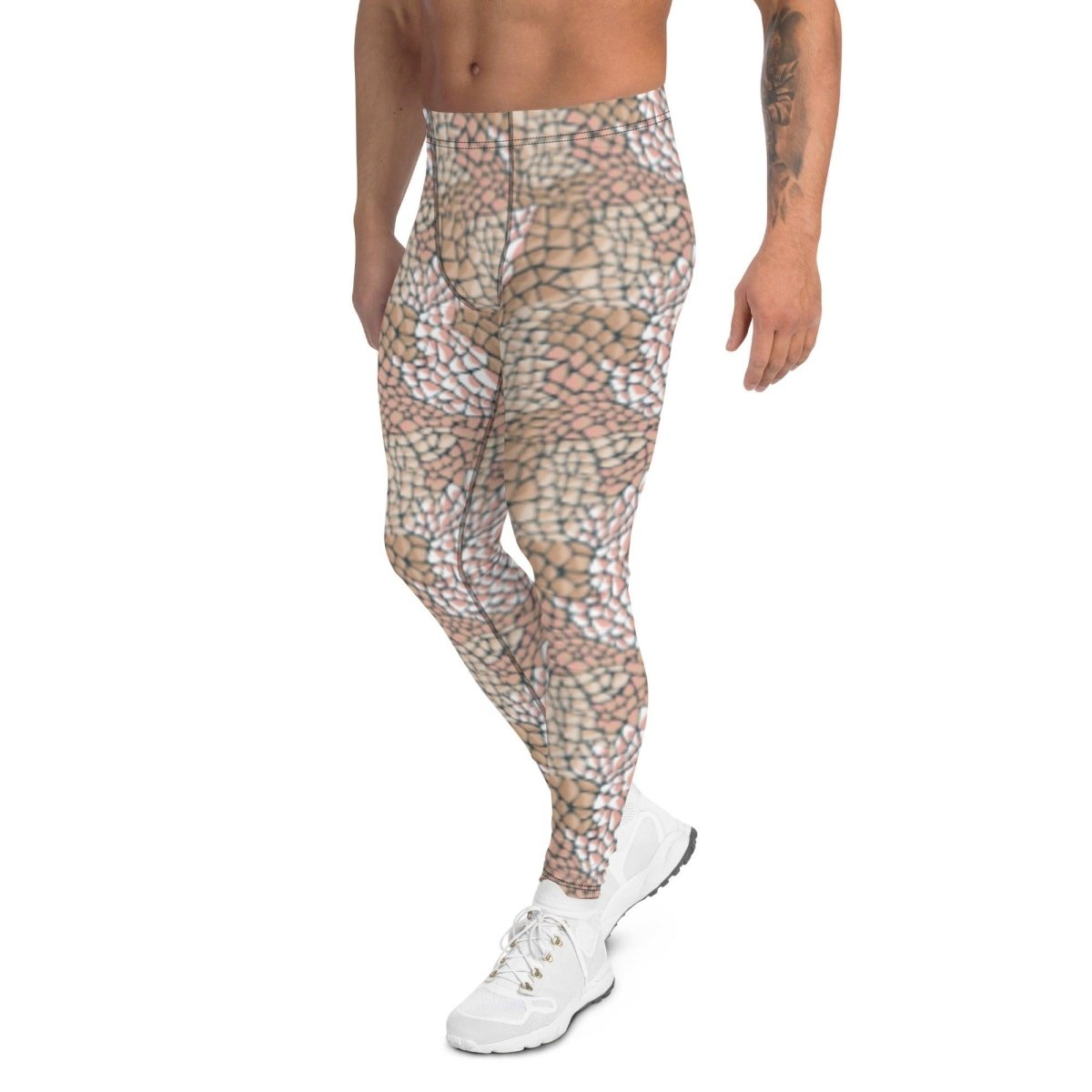 Tan Animal Print Men's Leggings | DEEAREST LTD