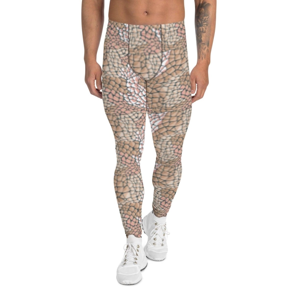 Tan Animal Print Men's Leggings | DEEAREST LTD