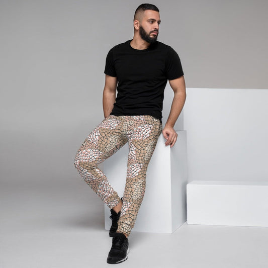 Tan Animal Print Men's Street Joggers | DEEAREST LTD