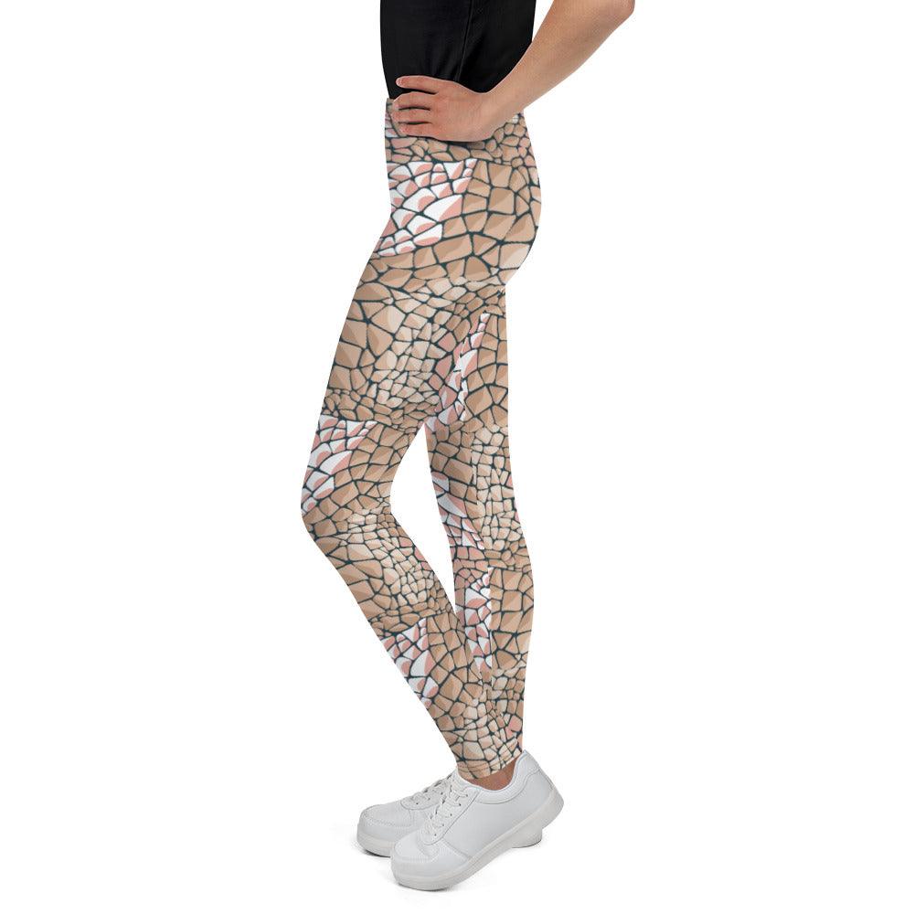 Tan Animal Print Youth Leggings | DEEAREST LTD