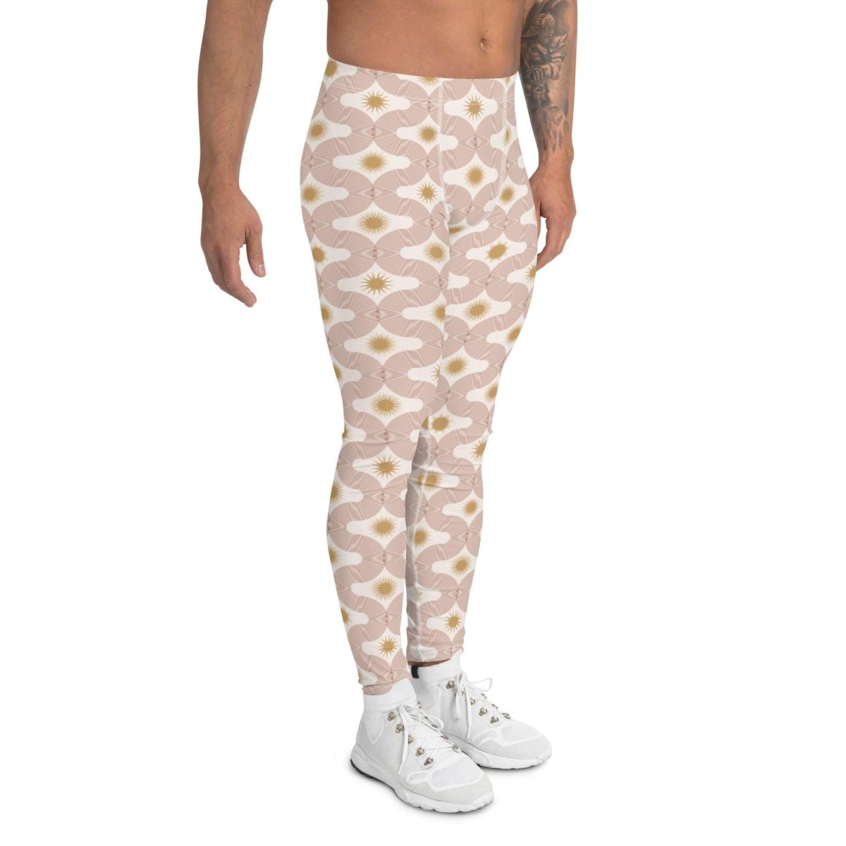 White Celestial Wonder Men's Leggings | DEEAREST LTD