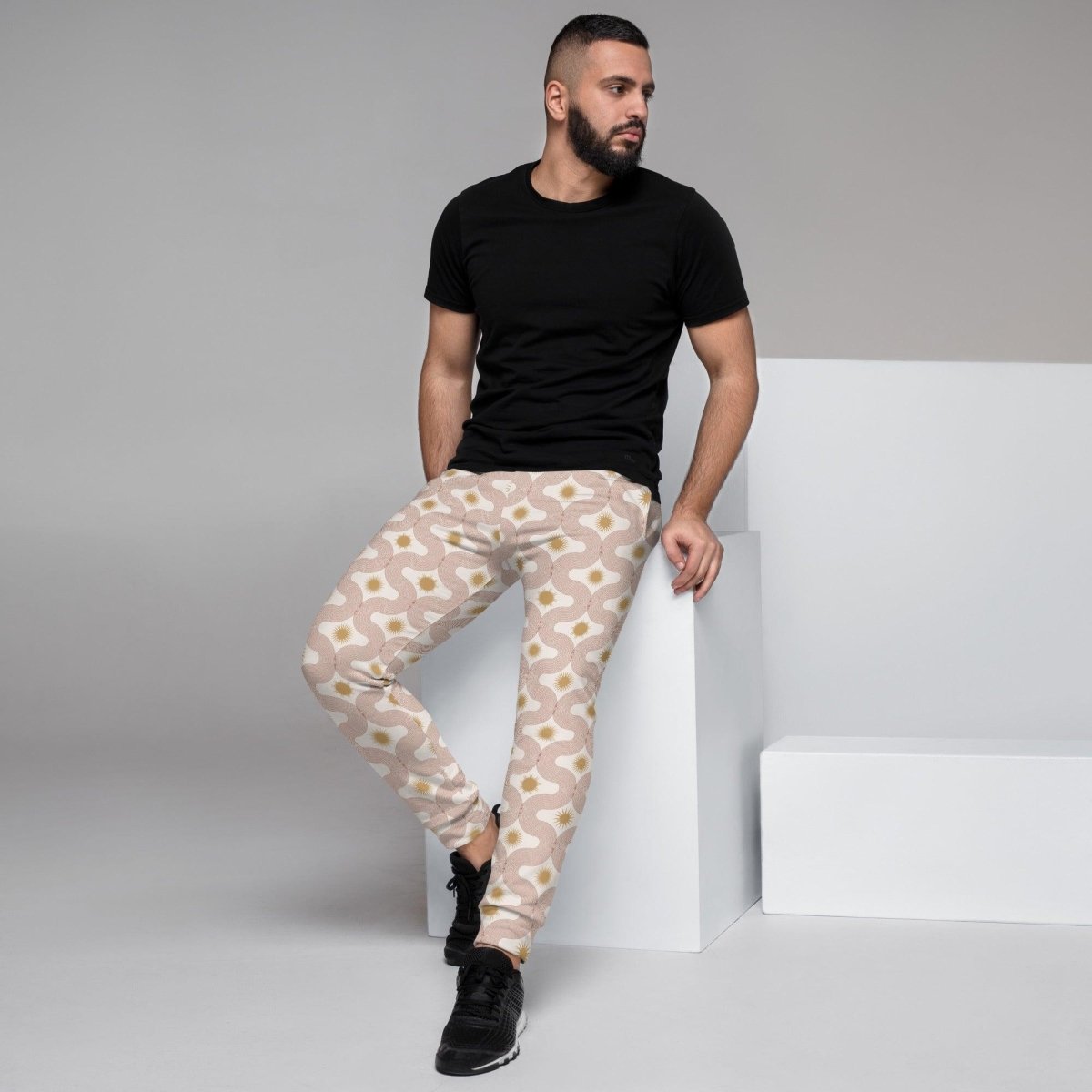 White Celestial Wonder Men's Street Joggers | DEEAREST LTD