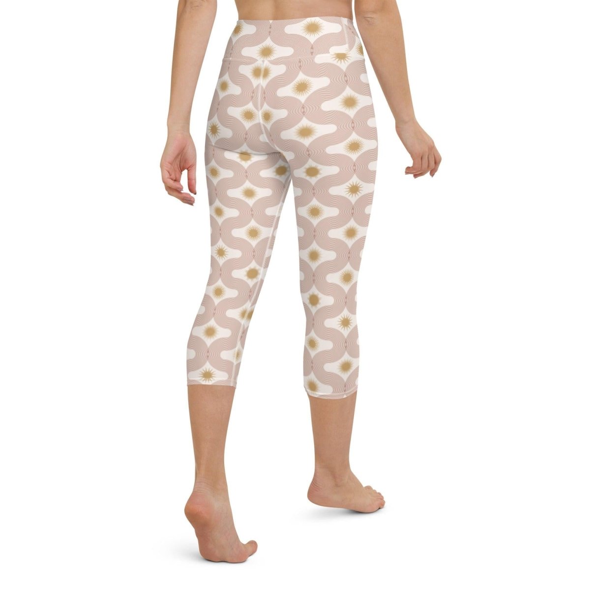 White Celestial Wonder Women's Capri Yoga Pants | DEEAREST LTD