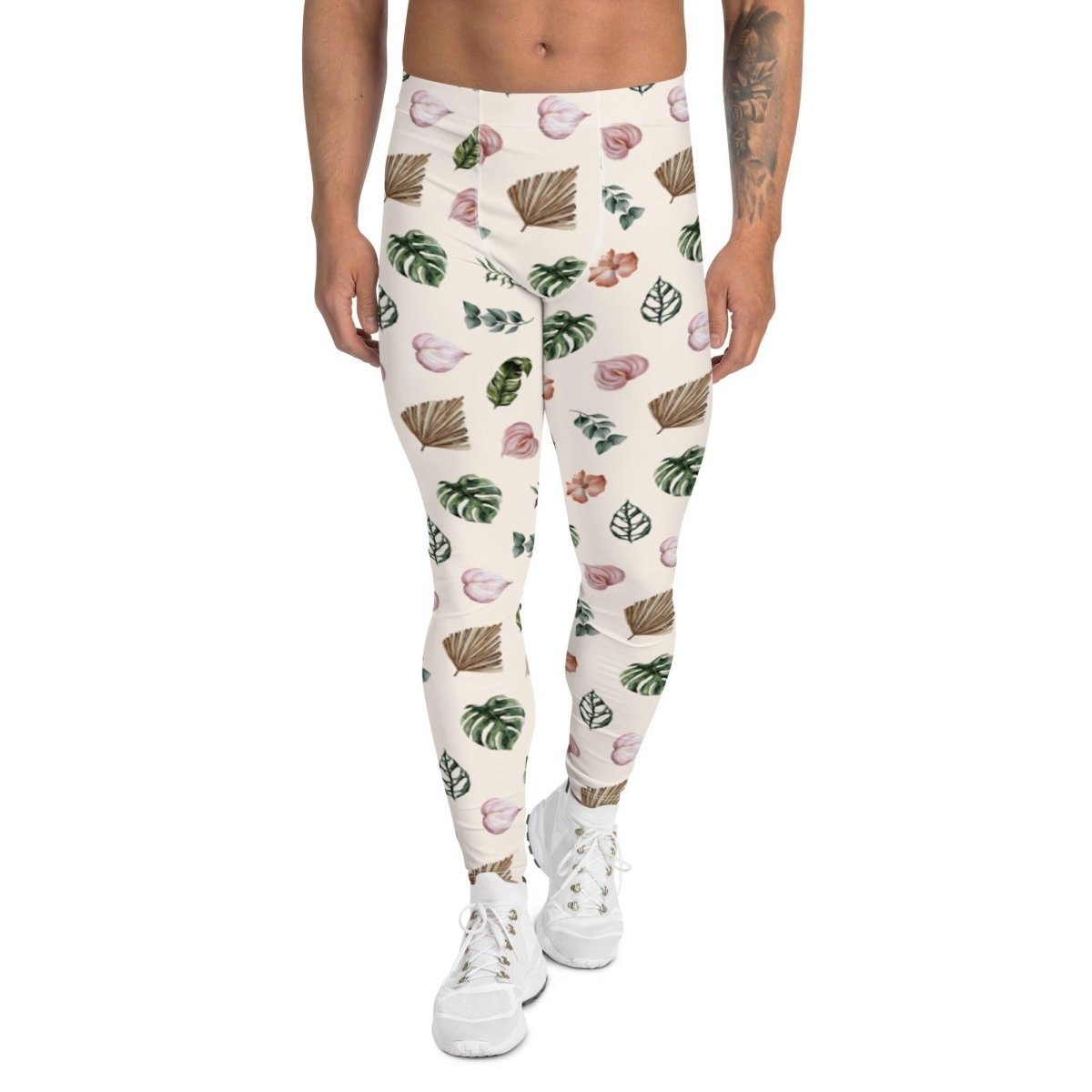 White Jungle Flora Men's Leggings | DEEAREST LTD