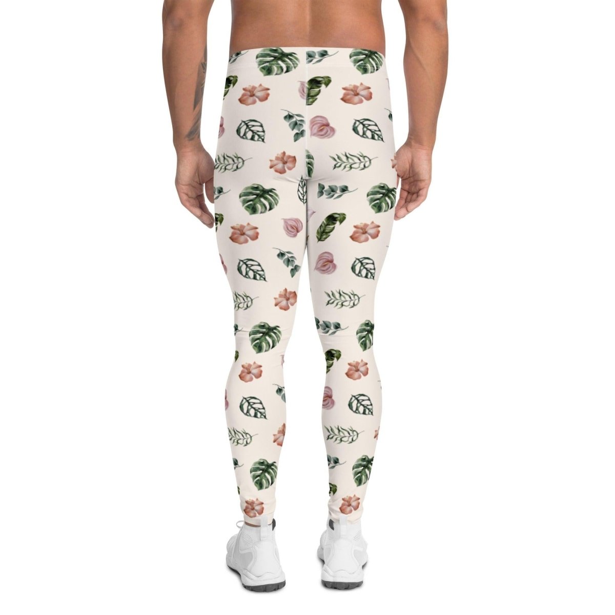 White Jungle Flora Men's Leggings | DEEAREST LTD