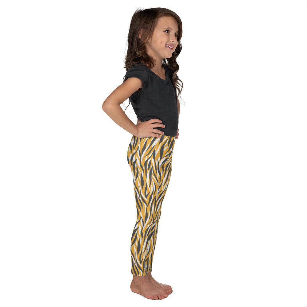 Yellow Animal Print Kid's Leggings | DEEAREST LTD