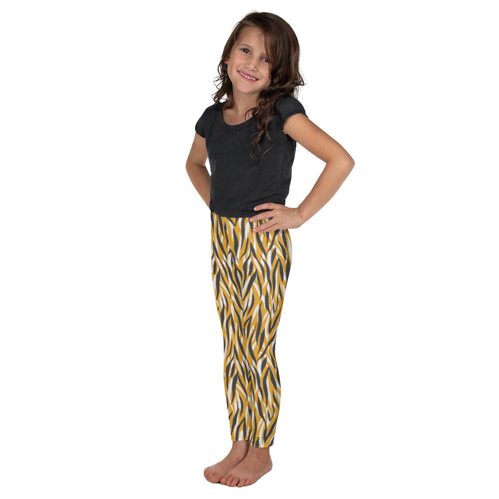 Yellow Animal Print Kid's Leggings | DEEAREST LTD