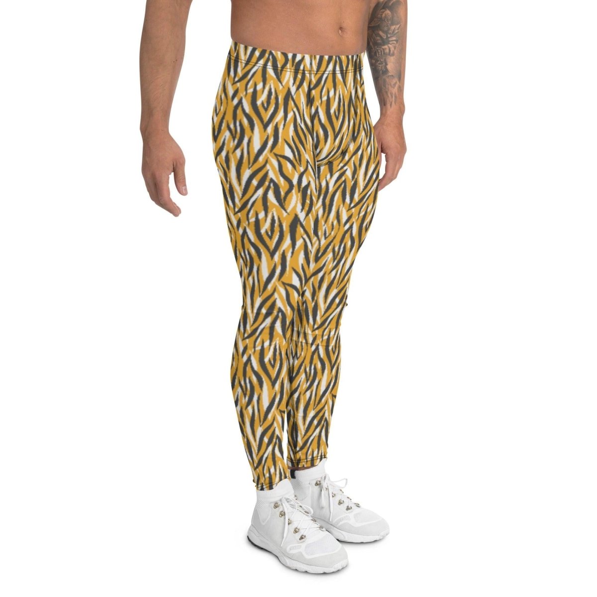 Yellow Animal Print Men's Leggings | DEEAREST LTD