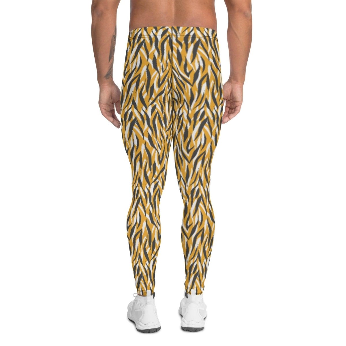 Yellow Animal Print Men's Leggings | DEEAREST LTD