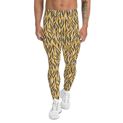 Yellow Animal Print Men's Leggings | DEEAREST LTD