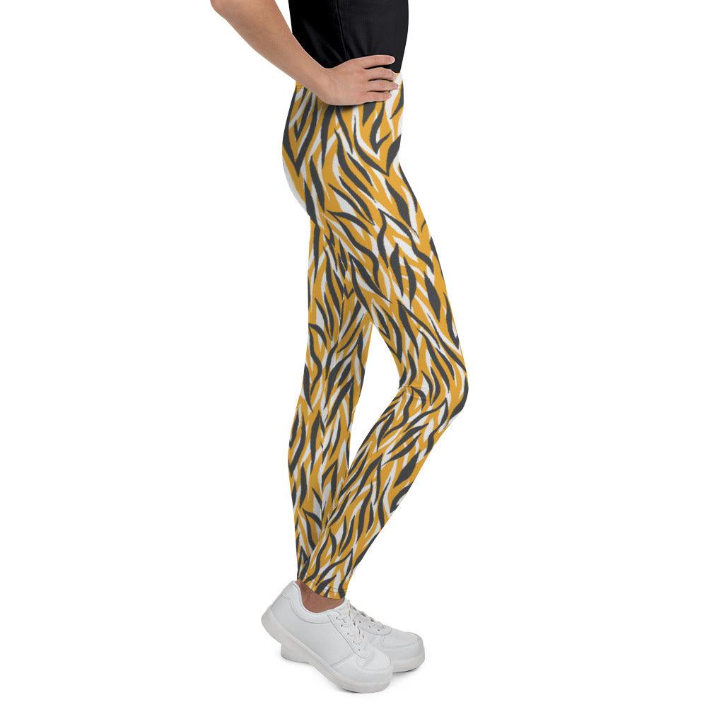 Yellow Animal Print Youth Leggings | DEEAREST LTD