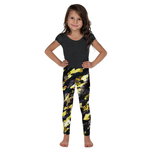 Yellow Camouflage Kid's Leggings | DEEAREST LTD