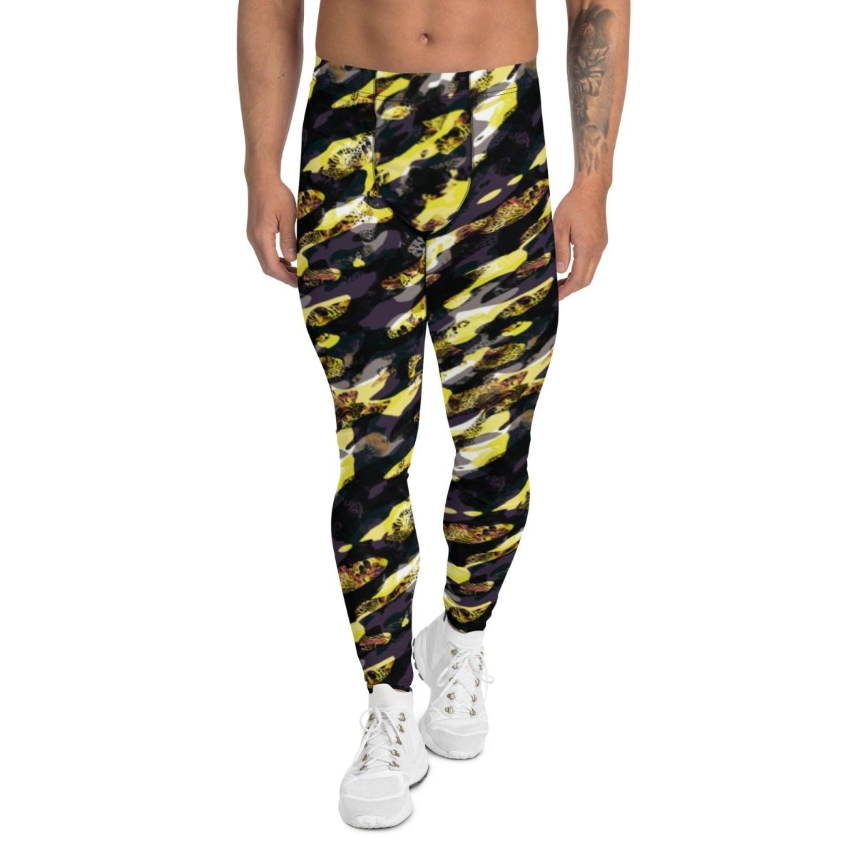 Yellow Camouflage Men's Leggings | DEEAREST LTD