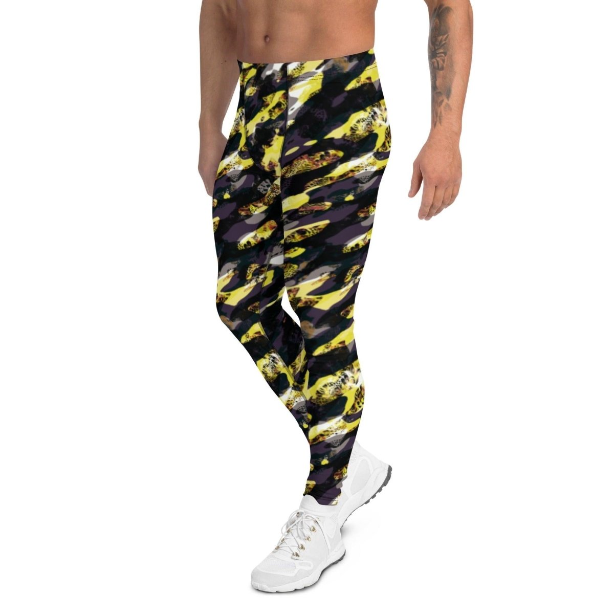 Yellow Camouflage Men's Leggings | DEEAREST LTD