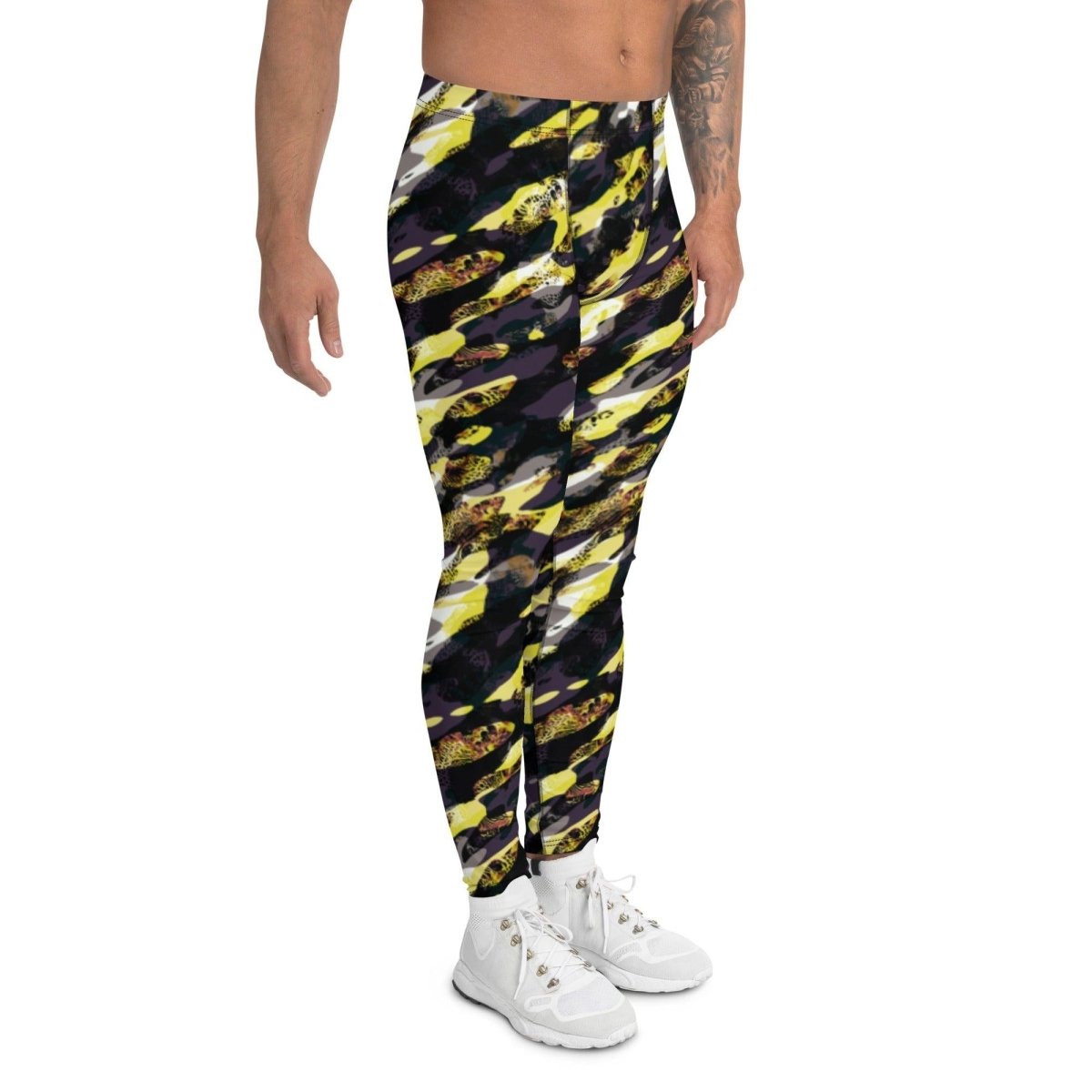 Yellow Camouflage Men's Leggings | DEEAREST LTD