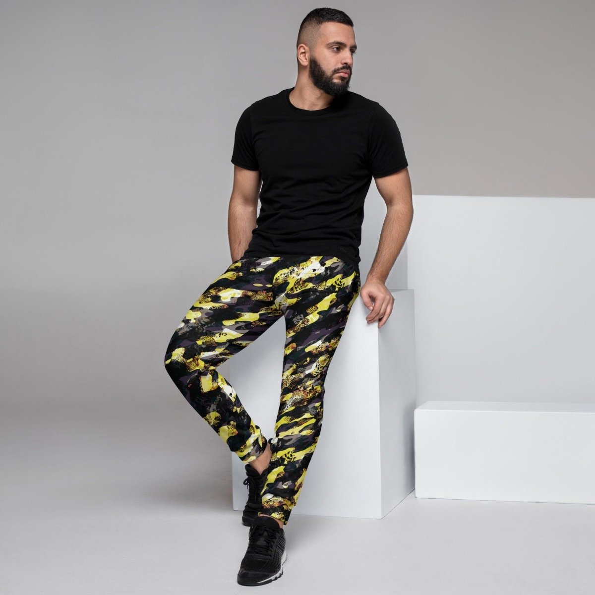 Yellow Camouflage Men's Street Joggers | DEEAREST LTD