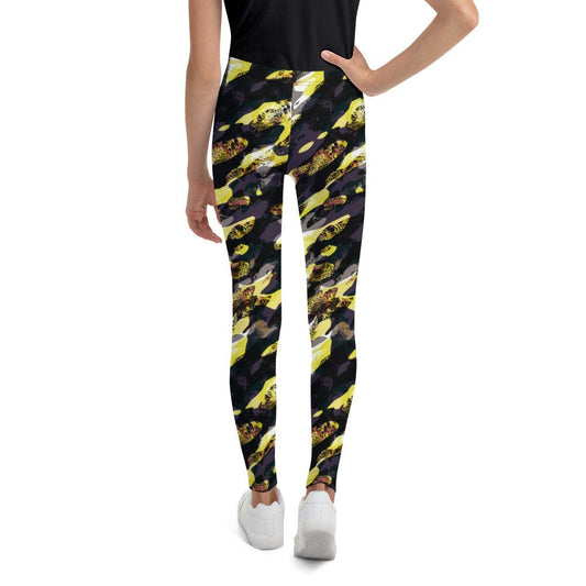 Yellow Camouflage Youth Leggings | DEEAREST LTD